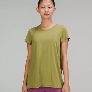 lululemon Open-back Tie T-shirt, Size 4, Bronze Green, NWOT